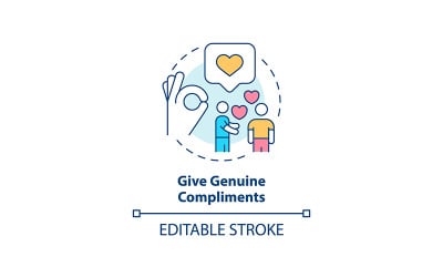 Give Genuine Compliments Concept Icon