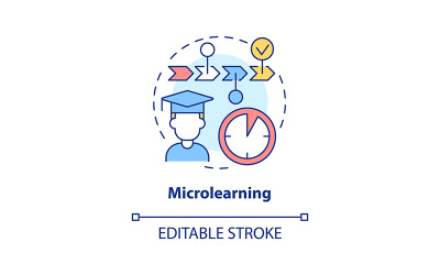 Icône de concept de micro-apprentissage