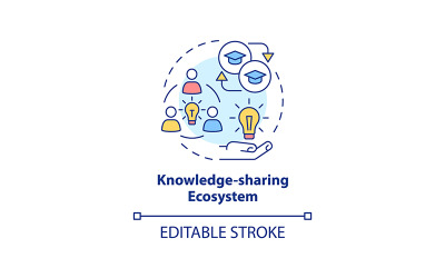 Knowledge-sharing Ecosystem Concept Icon