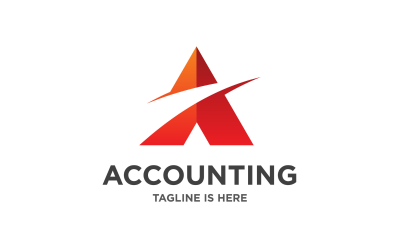 Logo della lettera A Modello di logo contabile e finanziario