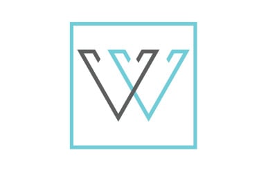Plantilla de logotipo de letra W famosa