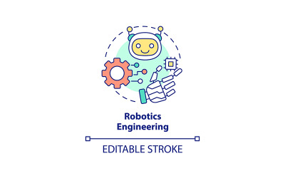 Robotika mérnöki koncepció ikonra