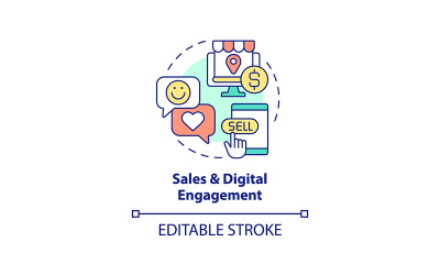 Sales And Digital Engagement Concept Icon