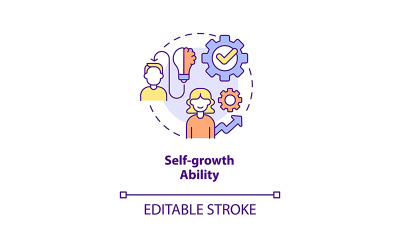 Self-growth Ability Concept Icon