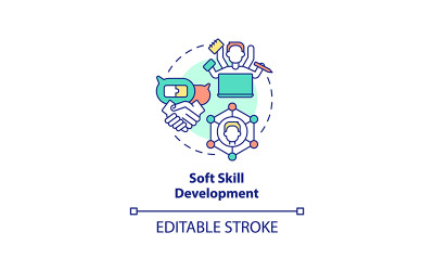 Soft Skill Development Concept-pictogram