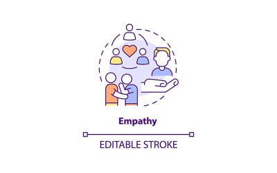 Empathy Thin Line Concept Icon