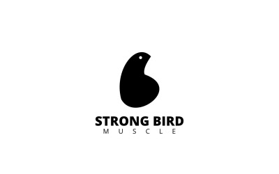 Logo posilovny silného ptačího svalu