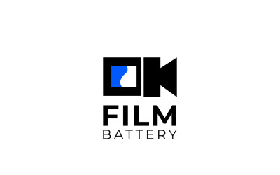 Logotipo de duplo significado da bateria de filme