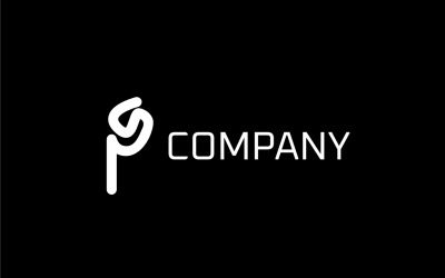 Monogram levél PS vállalati logó