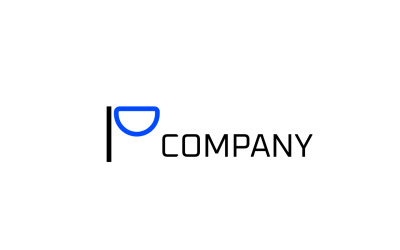 Monograma letra PD Tech Logo
