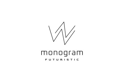 Monogramma Lettera WN Logo semplice