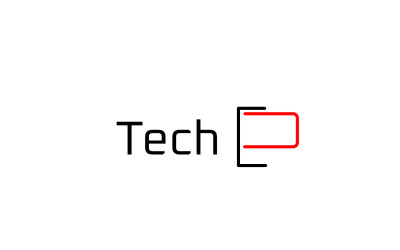 Tech-Monogramm-Buchstabe EN-Logo