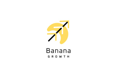 Bananenpfeil wachsen Tech-Logo