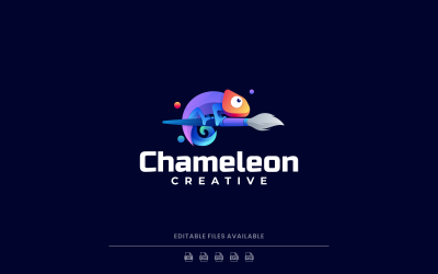 Chameleon Brush Gradient Colorful Logo