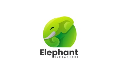 Elephant Gradient Color Logo Template