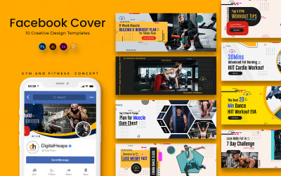 Gym och Fitness Facebook Cover Banner