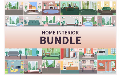 Home Interior Illustrationen Bundle