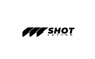 Kugel Buchstabe M Logo erschossen