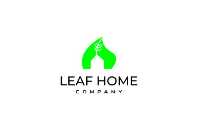Leaf Home Negatív tér logó