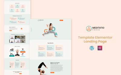 Méditation Yoga - Modèle d&amp;#39;élément de services de santé et de remise en forme
