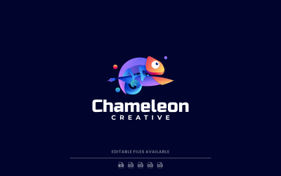 Vector Chameleon Kleurrijk Logo