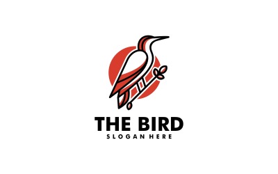 Vector Vogel Mascotte Logo Sjabloon