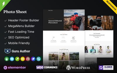 Arkusz zdjęć — motyw WordPress Fotografia