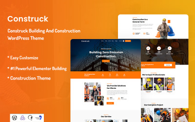 Construck - Будівництво та будівництво Тема WordPress