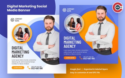 Digitální marketing na sociálních médiích banner