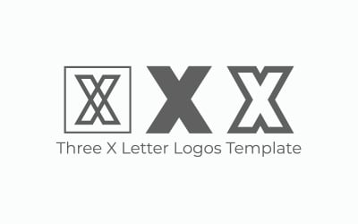 Három X betűs logó sablon