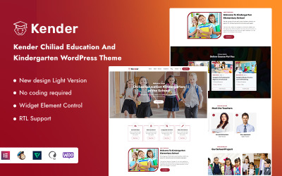 Kender - Tema WordPress de Educação Chiliad e Jardim de Infância