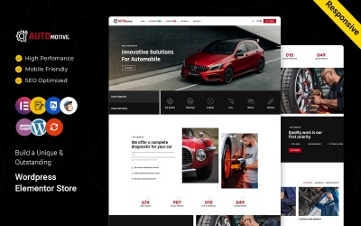 Motoryzacja - Auto mechanik i naprawa samochodów Motyw WordPress Elementor