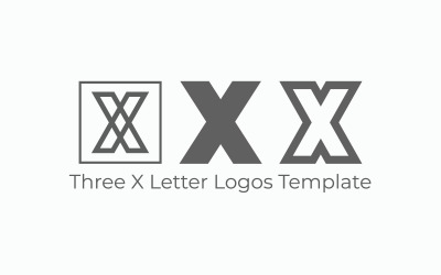 Шаблон логотипу три букви X