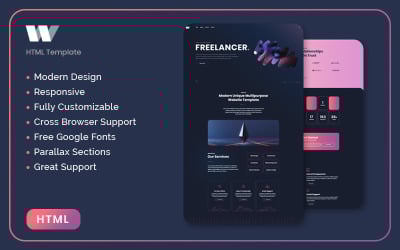 Wynn — kreatywna strona docelowa HTML