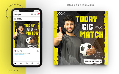 Design von Flyer-Vorlagen für Fußball-Social-Media-Sportveranstaltungen