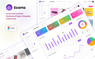 Ecomz - eCommerce Admin Dashboard Template UI Elements