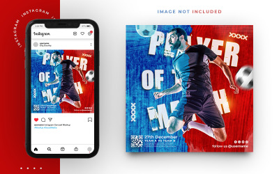Flyer-Vorlage für Fußball-Sportveranstaltungen in sozialen Medien