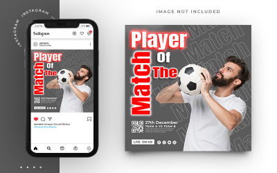 Fußball Sport Social Media Flyer Banner Template Design