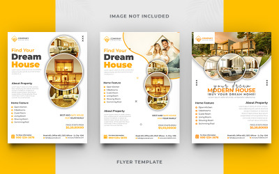 Immobilien Business Social Media Agentur Flyer Vorlage