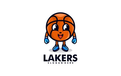 Logo de dessin animé de mascotte des Lakers