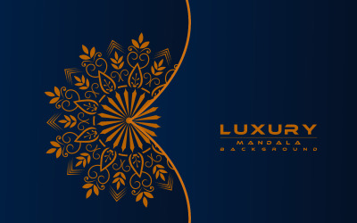 Luxe Mandala Achtergrond Vector Sjabloon In Twee Editie