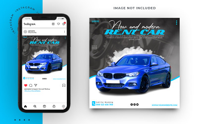 Mietwagen Social Media Instagram-Vorlage
