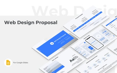Modelo do Apresentações Google de proposta de web design