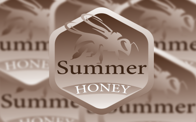 Nyári mézelő méh logó sablon