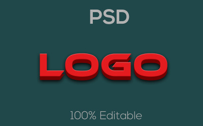 Premium-PSD | Realistisches 3D-Logo-Modell
