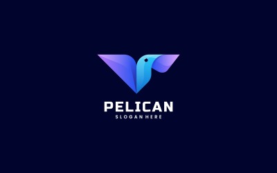 Abstraktes Pelikan-Steigungslogo