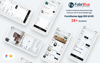 FabriXus - Mobil-App-UI-Kit für Möbel-eCommerce