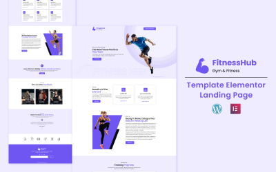 FitnessHub - Modèle de page de destination pour les éléments de gym et de fitness