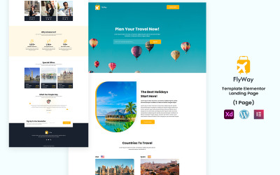 Flyway Travels- Tour en Travels Elementor-sjabloon