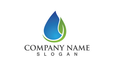 Kropla wody Logo i symbol Natura V13